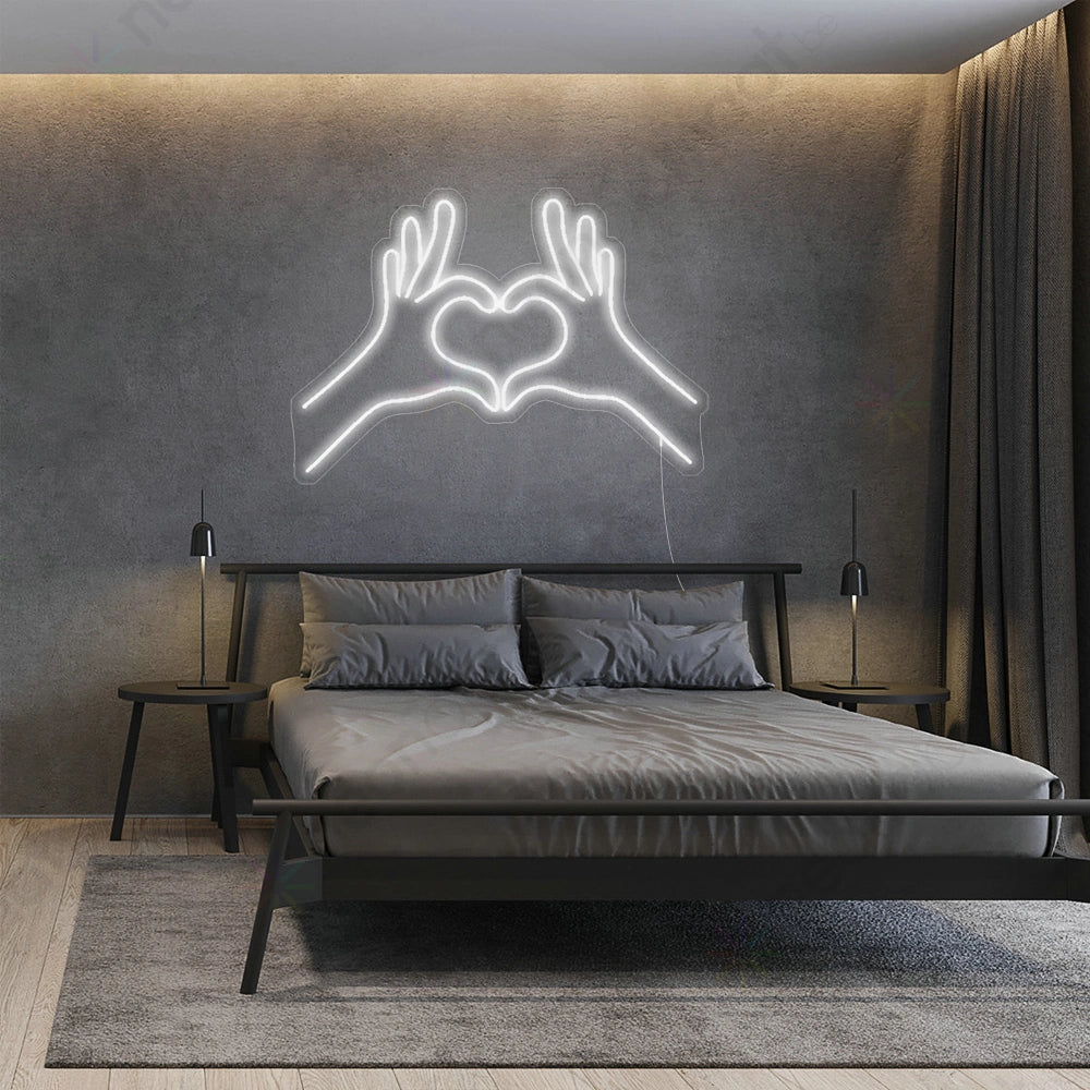 Hart Hand Neon Licht
