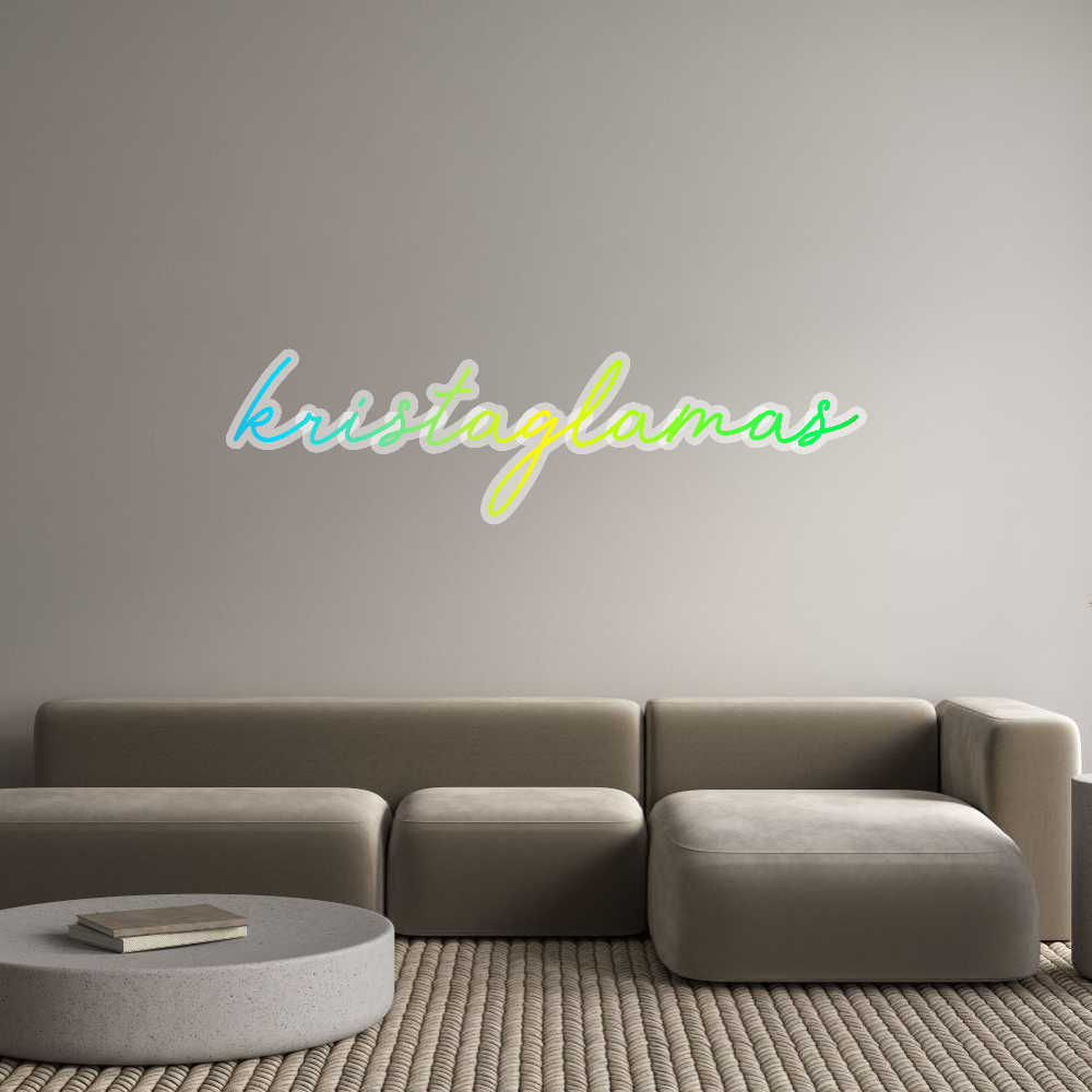 Neon op maat: kristaglamas