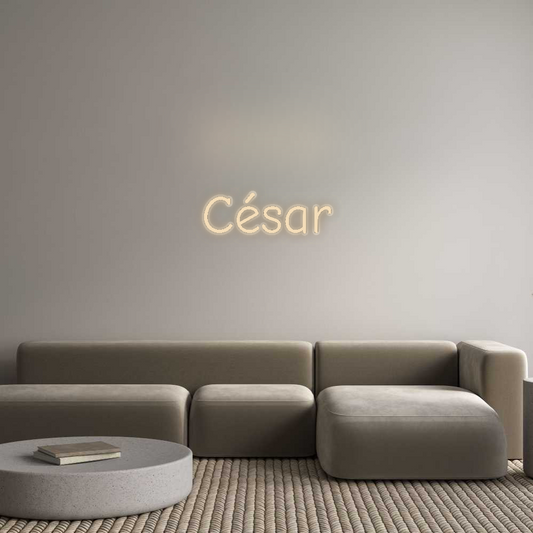 Neon op maat: César