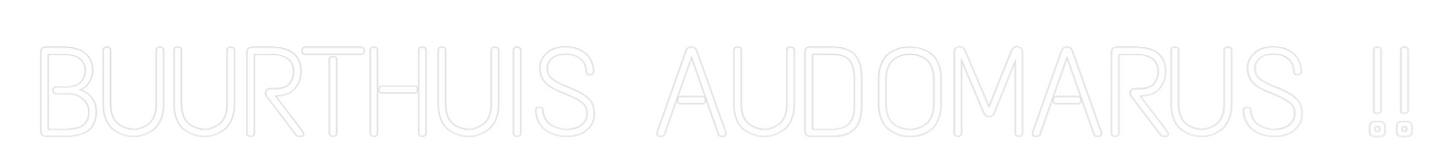 Neon op maat: BUURTHUIS AUD...