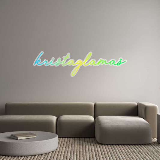 Neon op maat: kristaglamas