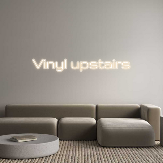 Neon op maat: Vinyl upstairs