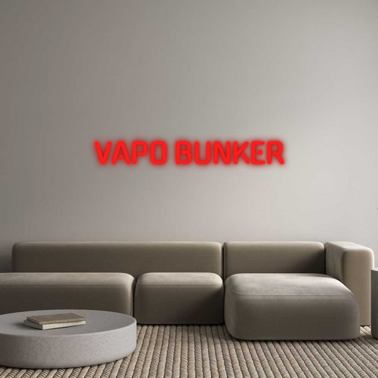 Neon op maat: VAPO BUNKER